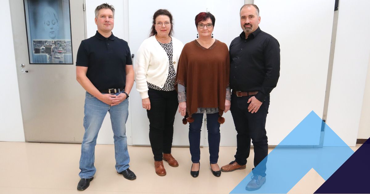 Porkka project sales team Kalle Lammi, Satu Salonmaa, Sirpa Laitinen and Petri Hiilloste.